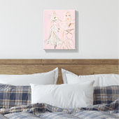 Aquarellfarben Rose Vogue Fashion Model Leinwanddruck (Insitu (Schlafzimmer))