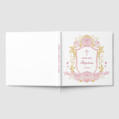 Aquarellfarben Rose Wappen Taufe Gästebuch (Voll)