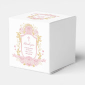 Aquarellfarben Rose Wappen Taufkirche Geschenkschachtel (Rückseite)