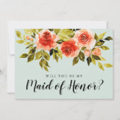 Aquarellfarben-Rose werden meine Trauzeugin sein (Vorderseite)