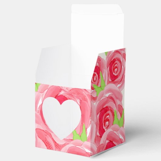 Aquarellfarben Rosen 2 Zoll Party Geschenkschachtel (Geöffnet)