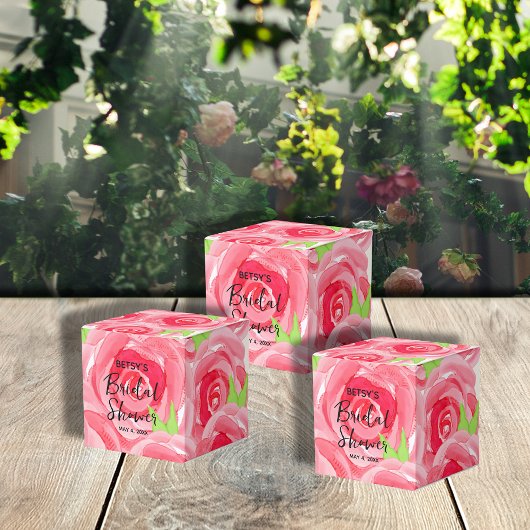 Aquarellfarben Rosen 2 Zoll Party Geschenkschachtel