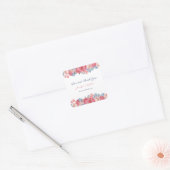 Aquarellfarben Rosen & Blumen Chic Wedding Quadratischer Aufkleber (Umschlag)