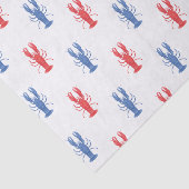 Aquarellfarben Rot & Blau Hummer Seidenpapier (Ausschnitt)