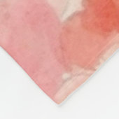 Aquarellfarben, rot, blau, weich, rosa Herzen mono Fleecedecke (Ecke)