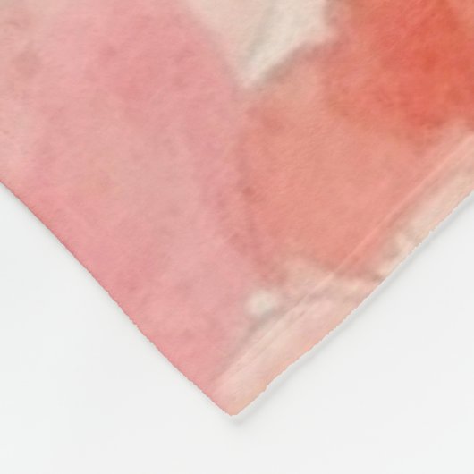 Aquarellfarben, rot, blau, weich, rosa Herzen mono Fleecedecke (Ecke)