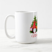 Aquarellfarben Rot Frohe Weihnachtsbeleuchtung Kaffeetasse (Links)
