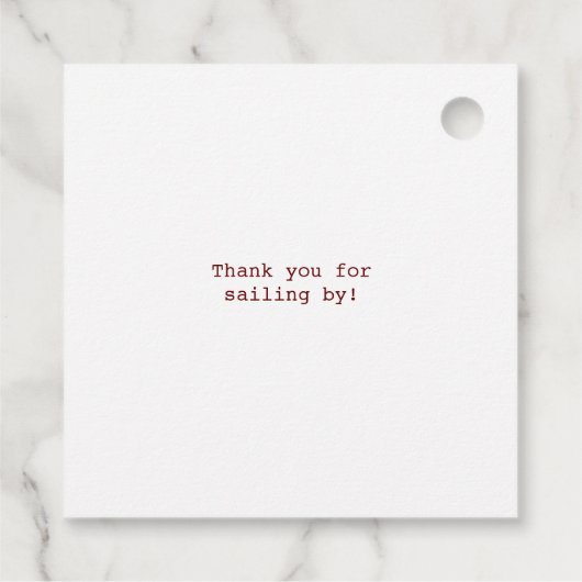 Aquarellfarben Rot und Blau Geburt des Kindes Geschenkanhänger (Rückseite)