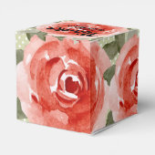 Aquarellfarben Rote Rosen 2" Herzerschnitt Geschenkschachtel (Rückseite)
