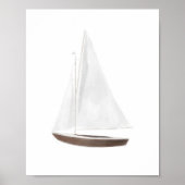 Aquarellfarben Sailboat Kinderzimmer Dekoration (Vorne)