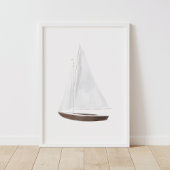 Aquarellfarben Sailboat Kinderzimmer Dekoration