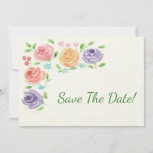 Aquarellfarben Save the Date
