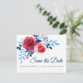 Aquarellfarben Save the Date Ankündigungspostkarte (Stehend Vorderseite)