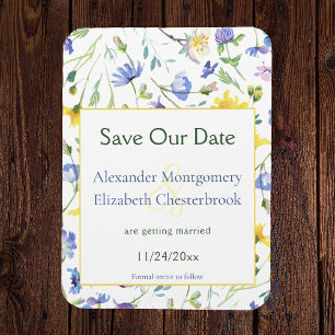 Aquarellfarben Save the Date Magnet
