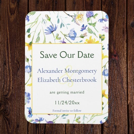 Aquarellfarben Save the Date Magnet