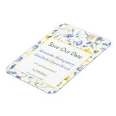 Aquarellfarben Save the Date Magnet (Linke Seite)