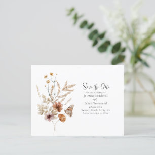Aquarellfarben Save the Date Postkarte