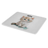 Aquarellfarben Schönes Kitchen mit blauen Augen Schneidebrett (Ecke)