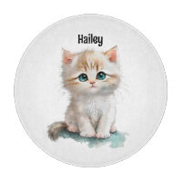 Aquarellfarben Schönes Kitchen mit blauen Augen