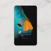 Aquarellfarben Schwarz und Blau Visitenkarte (Vorderseite)