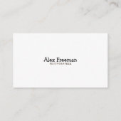 Aquarellfarben Schwarz und Braun Fotograf Visitenkarte (Rückseite)