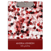 Aquarellfarben Schwarz und Rot Klemmbrett (Vorderseite)