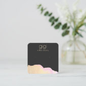 Aquarellfarben schwarzer Ohrring-Anzeiger Quadratische Visitenkarte (Stehend Vorderseite)