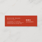 Aquarellfarben Shining Gold Blumen Malerei Mini Visitenkarte (Rückseite)