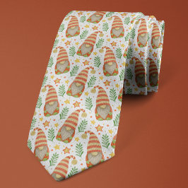 Aquarellfarben Skandinavien Gnome Niedliche Weihna Krawatte