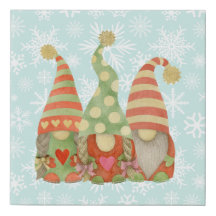 Aquarellfarben Skandinavien Gnome Trios Weihnachts