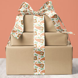 Aquarellfarben Skandinavien Gnome Weihnachten Satinband