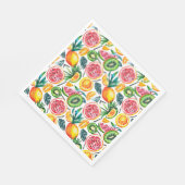 Aquarellfarben skizziert detailliertes Muster von Serviette (Ecke)