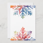 Aquarellfarben Snowflake Weihnachtskarte Einladung (Rückseite)