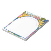 Aquarellfarben Sommer Florals Personalisiertes Not Notizblock (Rotiert)