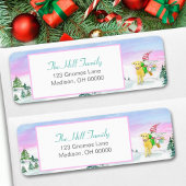 Aquarellfarben, sonniges Labrador und Gnome Xmas