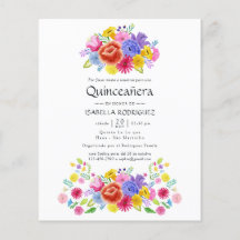 Aquarellfarben Spanische Fiesta Quinceañera