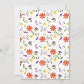 Aquarellfarben Spanische Fiesta Virtual Wedding Einladung (Rückseite)