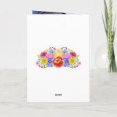 Aquarellfarben Spanisches Fiesta Quinceñera Foto Dankeskarte (Rückseite)