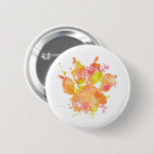 Aquarellfarben-Splash-Dog Pfosten Drucken Button (Vorne & Hinten)