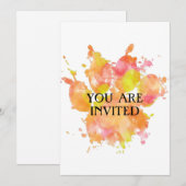 Aquarellfarben-Splash-Dog Pfosten Drucken Einladung (Vorne/Hinten)
