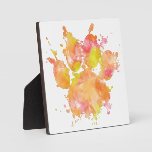 Aquarellfarben-Splash-Dog Pfosten Drucken Fotoplatte (Vorderseite)