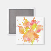 Aquarellfarben-Splash-Dog Pfosten Drucken Magnet (Vorderseite/Rückseite)