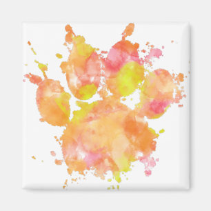 Aquarellfarben-Splash-Dog Pfosten Drucken Magnet