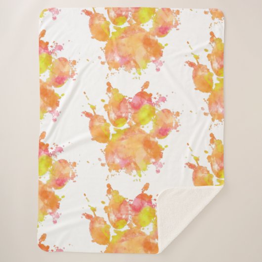 Aquarellfarben-Splash-Dog Pfosten Drucken Sherpadecke (Vorderseite)