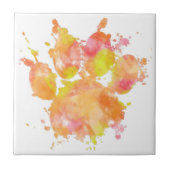 Aquarellfarben-Splash-Dog Pfosten Keramik Tile Fliese (Vorderseite)