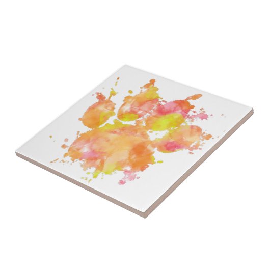 Aquarellfarben-Splash-Dog Pfosten Keramik Tile Fliese (Seite)