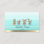 Aquarellfarben - Streifen Ombre Visitenkarte (Vorderseite)