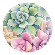 Aquarellfarben Sukkulationen Bouquet Sommer