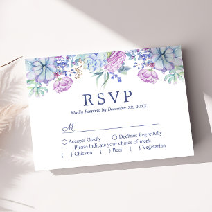 Aquarellfarben-Sukkulationen Floral Boho Wedding R RSVP Karte