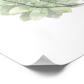 Aquarellfarben Sukkulent Terrarium Handgezeichnet Poster (Ecke)